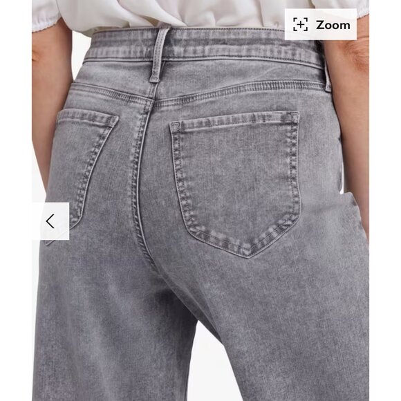 NYDJ Jemma Barrel Jeans Creekside High-Rise Lift Tuck Technology Women 14 Gray - Picture 13 of 15